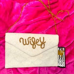 Beaded bridal clutch
